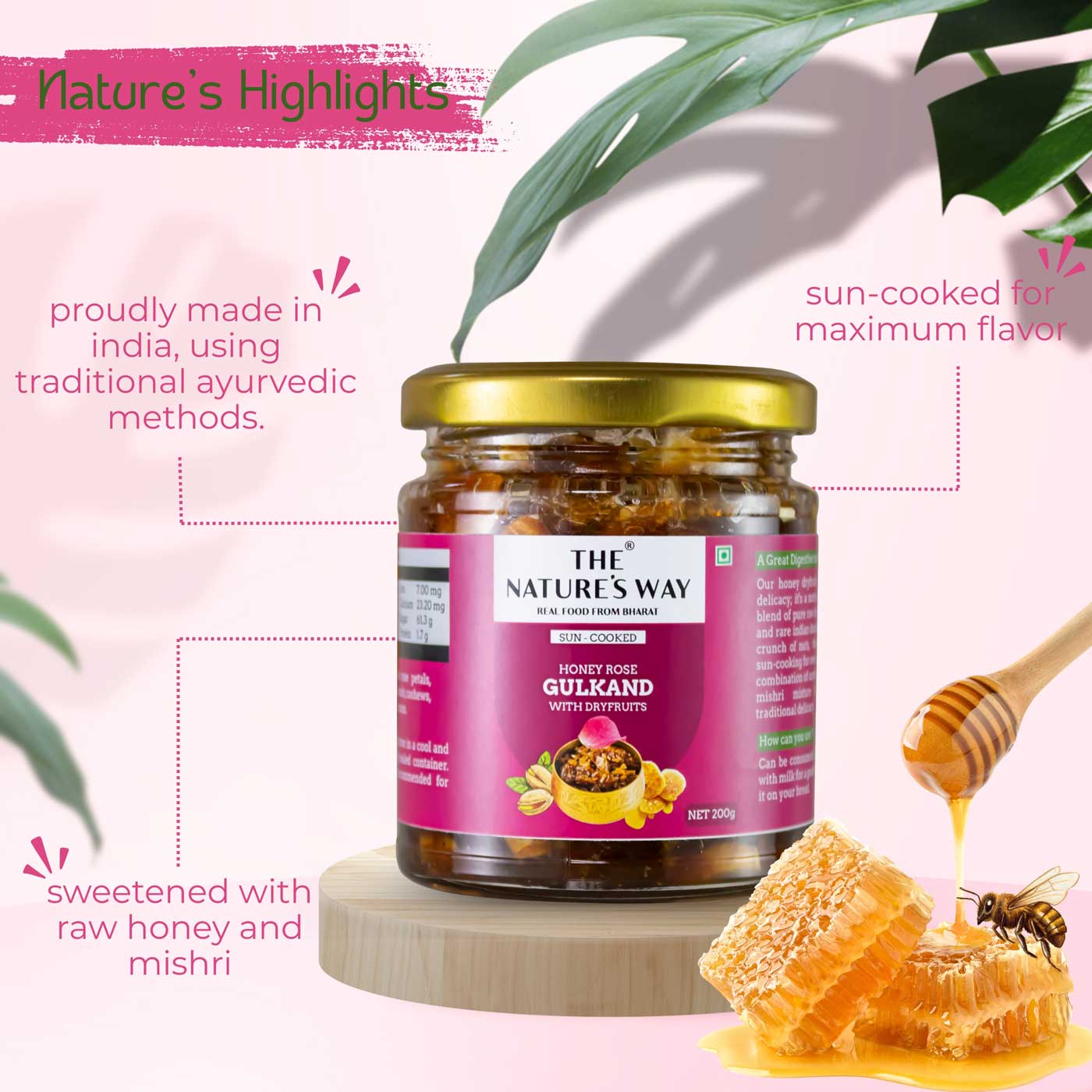 honey based gulkand dryfruit gulkand mishri gulkand