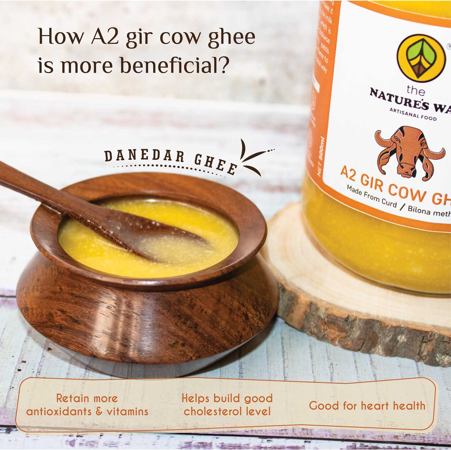 grass fed cow ghee | danedar desi ghee