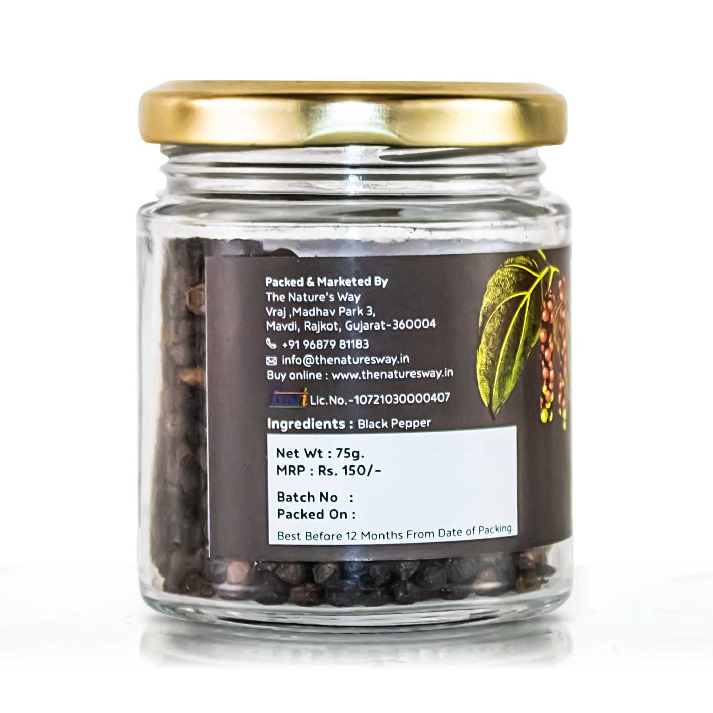 Whole Black Pepper Hand-Picked | Premium Grade I Ethically Sourced