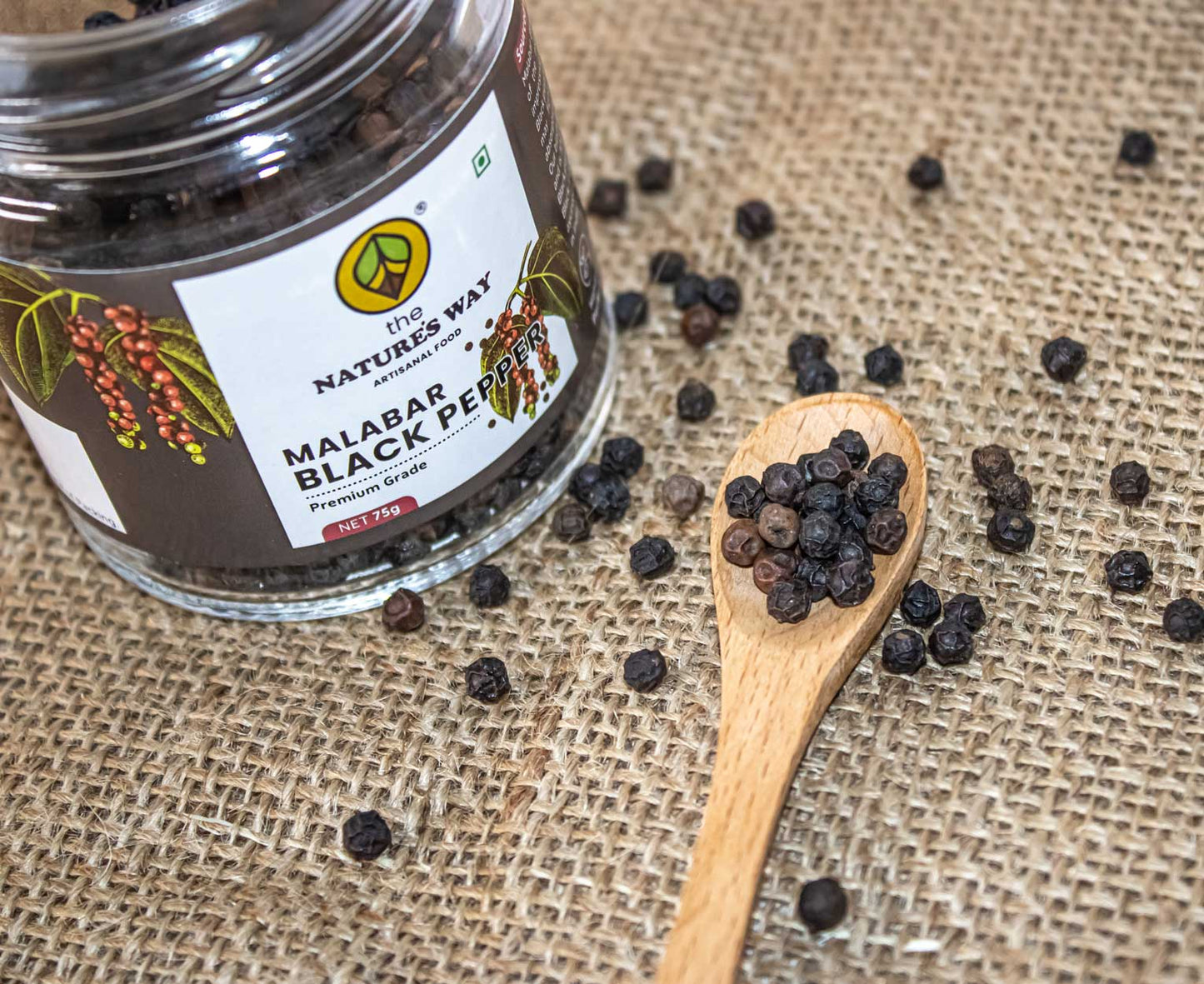 whole organic black pepper kali mirch black peppercorn malabar