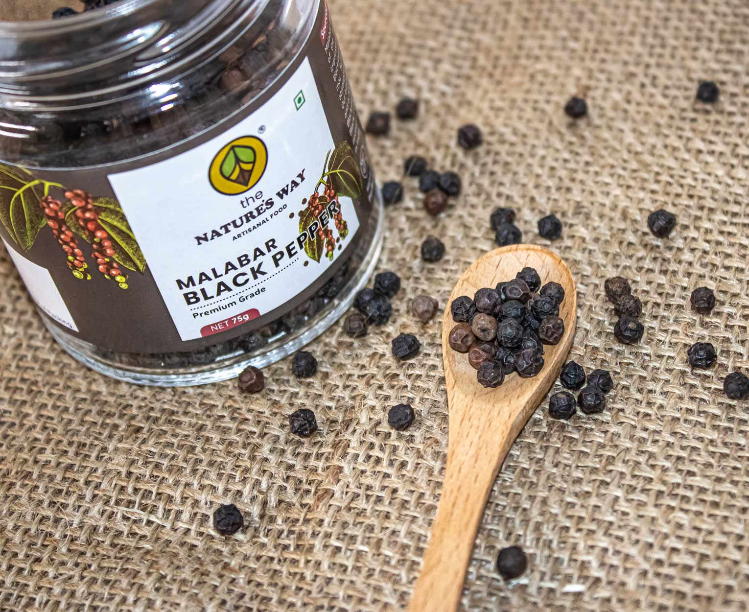 whole organic black pepper  kali mirch black peppercorn malabar