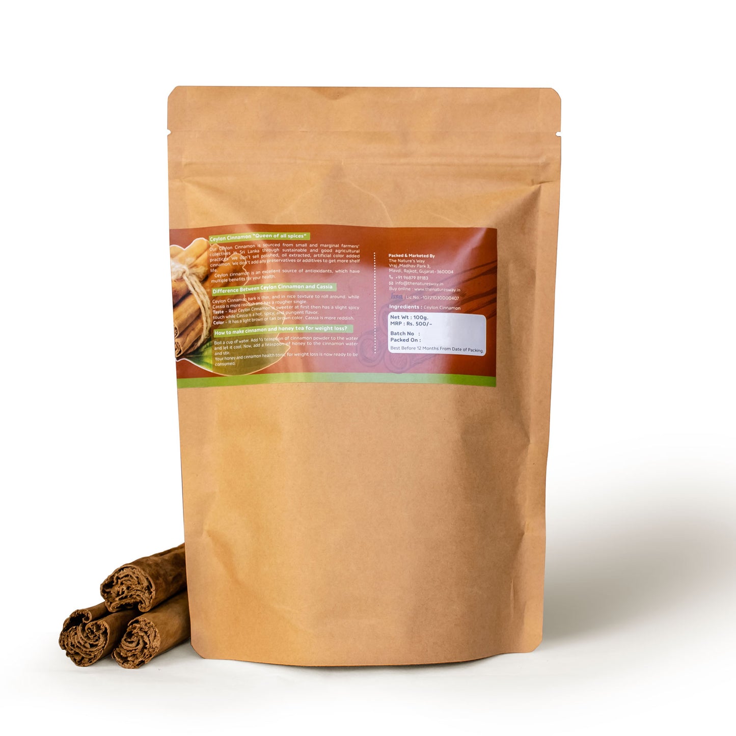 Real Ceylon Cinnamon | 100% natural, Non-GMO, No Chemicals