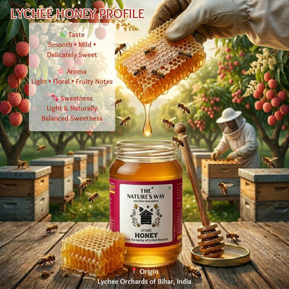 The Natures Way lychee honey monofloral raw honey organic