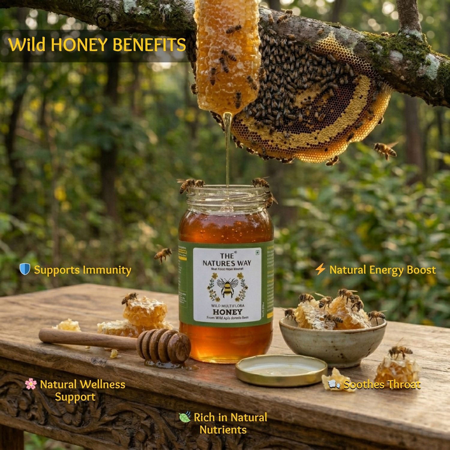 raw organic wild forest honey in rajkot