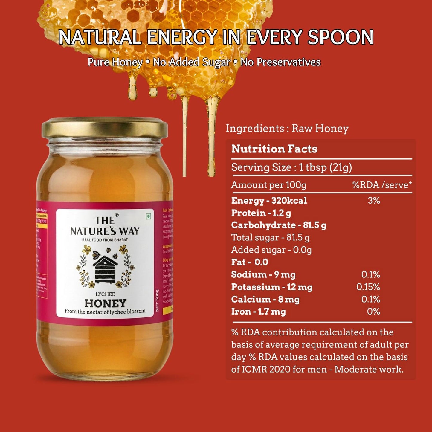 Lychee blossom honey from Bihar orchard natural bee honey