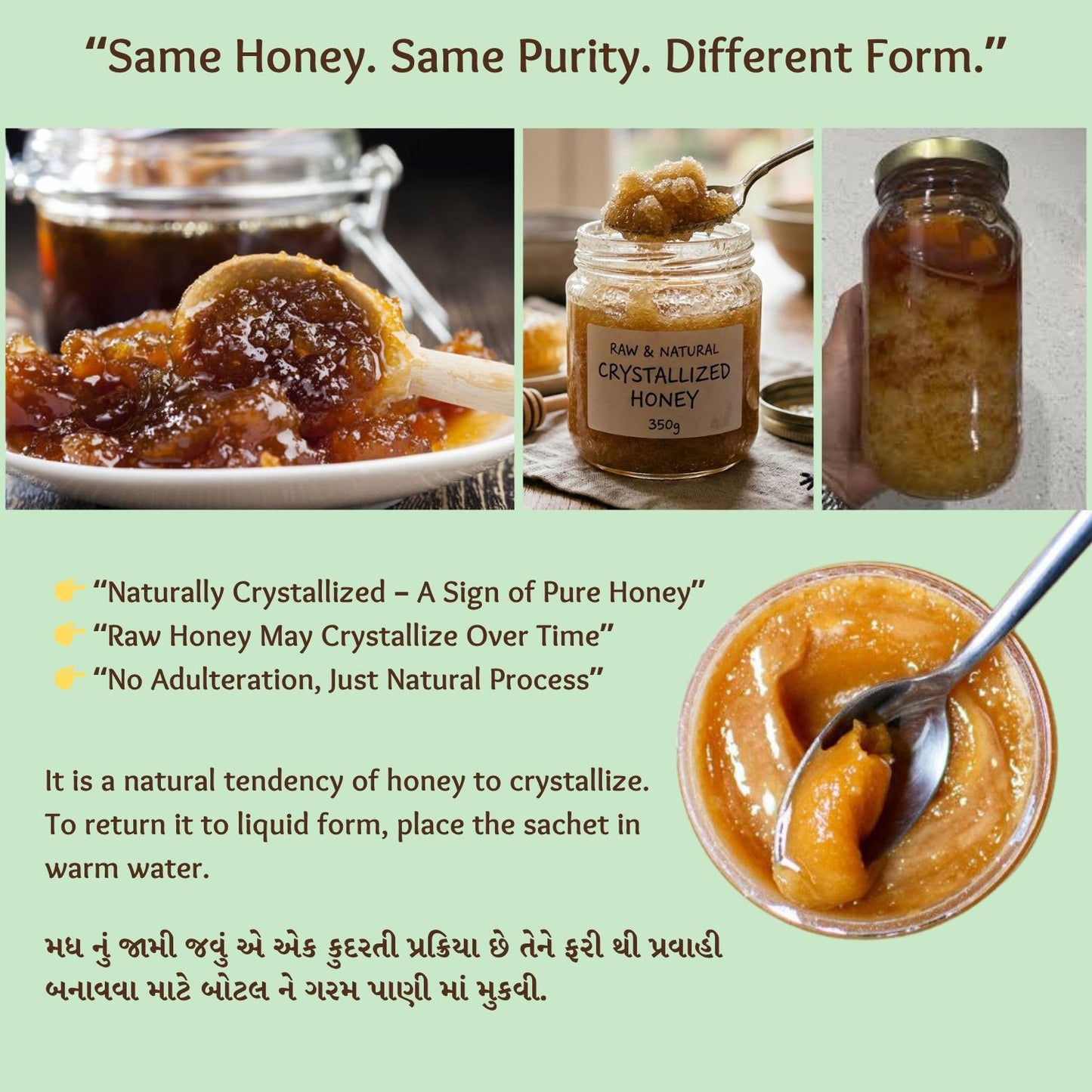 wild raw honey crystallization is a natural process