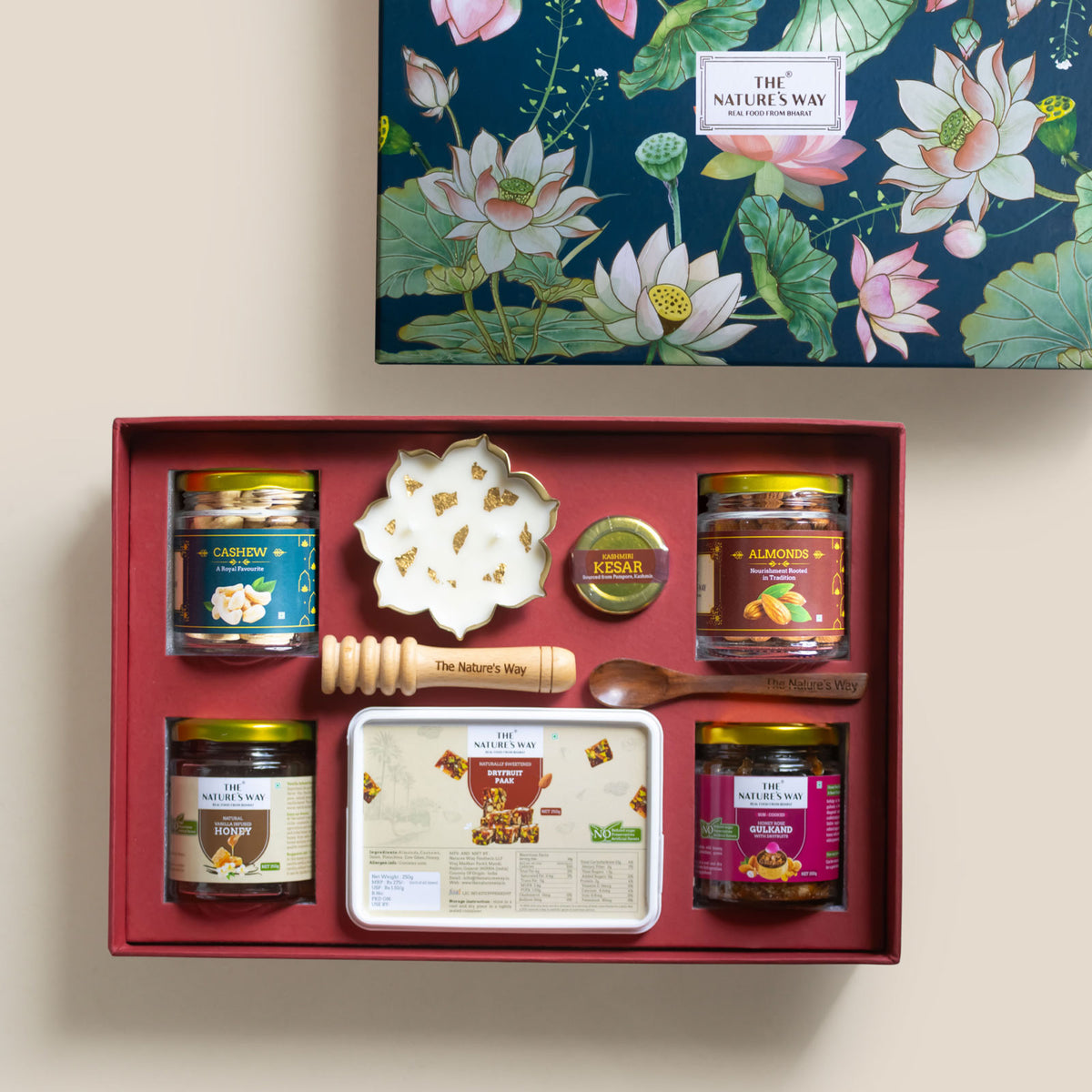 Vanilla infused honey 250g included in Samriddhi gift hamper