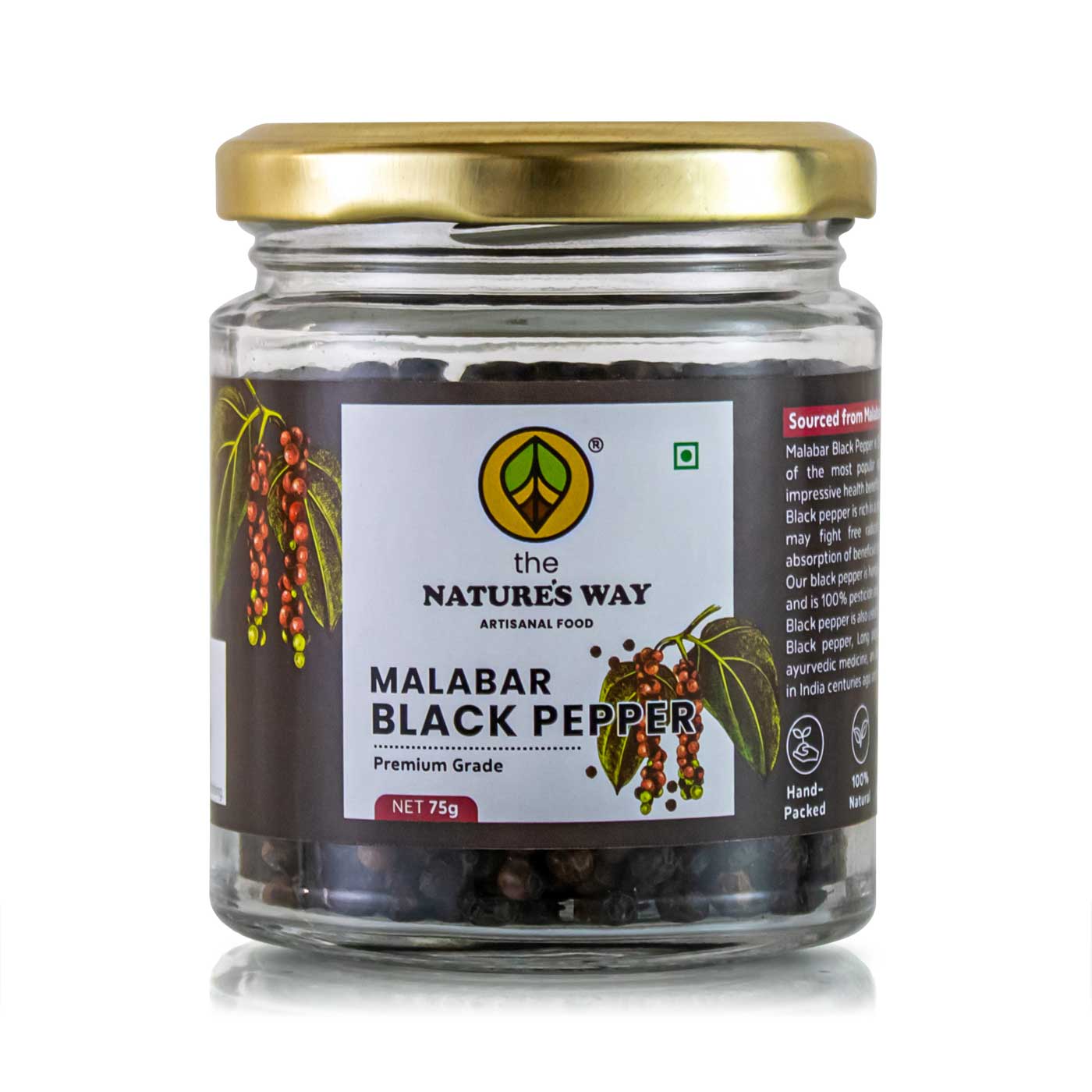 The Natures Way Whole Black Pepper (kali mirch) 